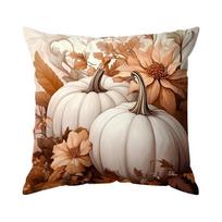 Rudens Moliūgų Pagalvės Užvalkalas Spausdintas Poliesteris 45X45Cm Dekoratyvinis Sofos Pagalvės Užvalkalas Namų Dekoras Peach skin 18*18(CM)-1Pcs beige