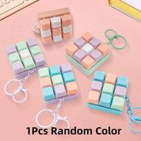 Stress Relief 9 Keyboard Key Toy Fidget Adult Anti-Stress Toy Boys Girls Anti-Stress Finger Keyboard Game Keychain white