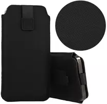 Fusion Accessories HIT Pouch dėklas (Dydis XXL), skirtas Samsung S25 Ultra/S24 Ultra/M35/M23/A16 5G/Xiaomi Redmi 14C, dizainas 1, juodas