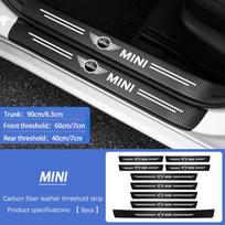 MINI Automobilio Durų Slenksčio Juostelė Apsauginė Oda Nuo Įlipimo Lipdukas MINI Cooper R56 F56 R50 JCW Cabrio Aceman Countryman WORKS btrme66