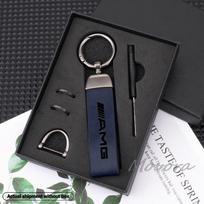 Naujas Metalinis Odinis Automobilio Raktų Pakabukas Anti-Loss Skirtas Mercedes Benz AMG W212 W204 W211 W168 W213 W205 W210 W124 C E S Klasė JD2 black