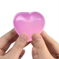 Color Heart Squeeze Toy Anti-stress Vent Ball Slow Rebound Relieves Stress Maltose Fidget Toys For Kids Girl And Adults Gift pink