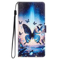 Piniginės dėklas Samsung A53 A52S 5G A33 A23 A13 A03S A32 A22 A12 A50S A21S A51 A71 A70S dėklui Hibiscus gėlės odinis telefono dėklas Samsung A21S blue