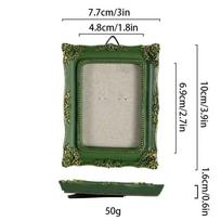 Mini Baroco Style Photo Frame Resin Photo Display Holders  Tabletop Wall Decor Style 8 gray