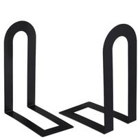 2Pcs L-Shaped Desk Bookends Durable Iron Book Stand Durable Book Holder Simple Display Book Support Rack Non Slip Shelf Holder juoda