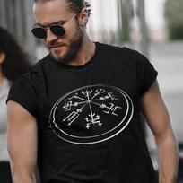 Vegvisir Viking T Shirt Norse Nordic Wayfinder Compass Witchy Gothic Clothing Apparel Vintage Soft Streetwear Casual 4XL gray