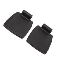 2 vnt. Vežimėlio kojų atrama Plastikinis Ergonomiškas Vežimėlio Kojų Atramos Pedalas Pakaitinis Priedas 7 Colių black