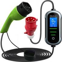 Qoltec Mobilna ładowarka do samochodu elektrycznego EV i hybryd z regulacją 2w1 Typ2 | 11kW | 400V | CEE 16A | Wi-fi | TUYA | SMART LIFE | LCD | Przenośna | Wallbox | 5m