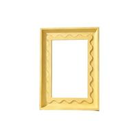 Curved Photo Frame with Integrated Molded Wood Body and Even Surfaces for Family, Travel, or Art Photograph Display