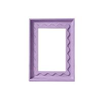 Curved Photo Frame with Integrated Molded Wood Body and Even Surfaces for Family, Travel, or Art Photograph Display