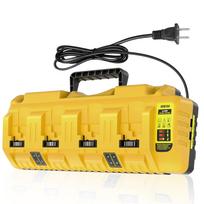 KUNLUN DCB104 Replacement for Dewalt Battery Charger Station,4 Port Fast Rapid Charging Station For All Dewalt 12V 20V Battery 1PCS