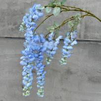 6 Forks Artificial Wisteria Flowers Purple Bushy Vine Artificial Faux Plants Vine Decorative Rattan Fake Flower String