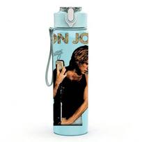 1PC Bon Jovi Black 750ml sports water bottle leakproof straw lid outdoor office home tamsiai mėlyna spalva