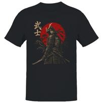 Samurai Bushi with Katana Men's T-shirt 4XL red