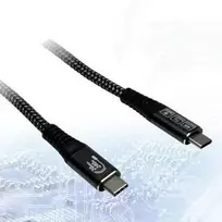 Kabelis USB TreQ Inter-Tech Kabelis AC USB-C 3.2 Gen 2x2, 240W - 1,5m