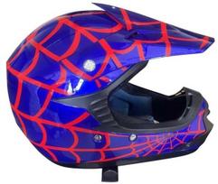 Mcu Sport Vaikiškas kroso šalmas SpiderBlue dydis XL (naujas modelis)