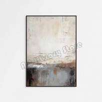 Vandeniniais dažais abstraktus minimalistinis neutralus gamtos peizažas plakatas drobės tapyba sienos meno paveikslai namų svetainės dekoras dovana 21cm×30cm NoFrame white
