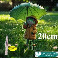 Miela varlė, 2D plokščias akrilas, dekoracija, tinkama sodui, vazoniniams augalams, terasai, laukui, Kalėdoms, Helovinui 20cm green