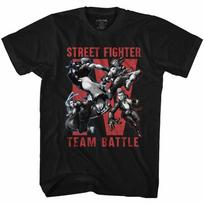 Street Fighter Team Battle Black Adult T-Shirt M brown