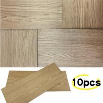 10pcs 51x15cm Self-Adhesive Wood Grain Floor Wallpaper Waterproof Wall Sticker Bedroom Living Room Toilet Kitchen Home Decor 51x15cm beige