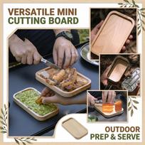 Portable Small Wooden Cutting Board Double-Sided Birch Wood Chopping Board with Juice Groove for Outdoor Picnic and Kitchen Use one size gray