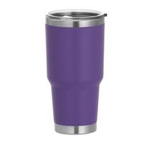 30 oz Vacuum Flask Travel Mug Tumbler Double Wall Insulation Cup Hot & Cold Water Bottle with Flip Lid Colorful for Car Holder 30 oz violetinė