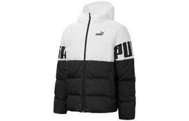 PUMA Down Jackets Men's Black/White Hooded Moderate Other 848172-01 XL black