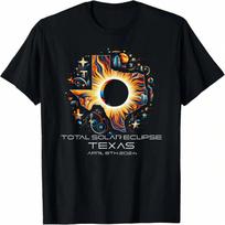 Texas 2024 Eclipse T-Shirt 5XL įvairiaspalvis