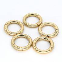 5Pcs/lot Metal O Ring Spring Clasps Openable Round Carabiner Keychain Bag Clips Hook Dog Chain Buckles Connector For DIY Jewelry 18x10.5x3.6mm beige