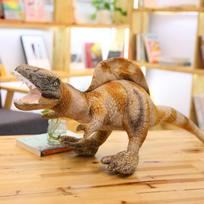 Simulation Stuffed Dinosaur Plush Toy Spinosaurus Triceratops Tyrannosaurus Stegosaurus Seismosaurus Scary Animal Man Gift beige