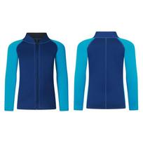 3 mm neopreno ilgomis rankovėmis hidrokostiumo viršus Nardymui Snorkeliavimui Banglenčių sportui Šiluma Vėjui atsparus UV apsauga Unisex Suaugusiems XXXXL blue