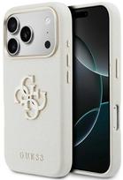 GUESS dėklas, skirtas IPHONE 17 Pro GUHCP17L5PS4RGGE (PU FW Resin Logo) smėlio spalvos