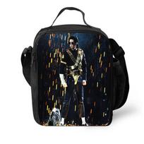 Michael Jackson Print Lunch Bag for Students - Portable and Stylish Lunch Bag black