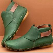 Women Boots  Autumn Ankle Boots Casual Women's Leather Boot  Flat Booties Women Plus Size 6 Boots Botas De Mujer 41