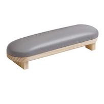 PU Leather Manicure Hand Pillow Wood Stand Nail Hand Holder Stable Nail Arm Rest  Nail Art