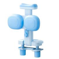 Kids Desk Posture Support Stand Adjustable Height Clamp On Chin Rest with Soft Chin Cushion, ABS Study Helper for Writing and Reading mėlyna