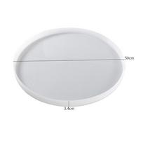 Didelis apvalus ornamentas upės stalo gamybos silikoninė forma „Pasidaryk pats“ kristalinė epoksidinės dervos forma „Pasidaryk pats“ kūrybos įrankiai Table Mold 50cm white