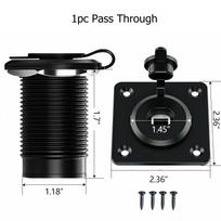Pass Through Wall Socket for Starlink Gen1/1/1X Recessed RJ11 Ethernet Female Socket Waterproof Aluminum for RV Camper Trailer juoda