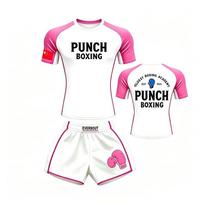 Kids MMA Boxing Training Set Short Sleeve Combat Uniform Muay Thai Kickboxing Fight Practice XXL