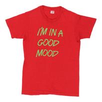 vintage 1970s Herman Brood I'm In A Good Mood Shirt M beige