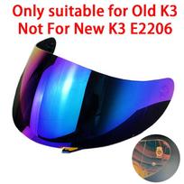 Helmet Visor for AGV K3 Shield New Model E2206 Old K3 K4 Motorcycle Helmet Glasses Motorbike Helmet Lens Motorcycle AccessoriesSpeed Sensors 6 Old K3 Rainbow blue
