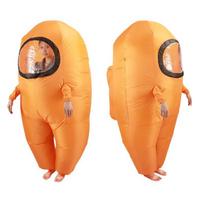Pripučiamas animacinio personažo kostiumas suaugusiems ir vaikams vakarėliui, cosplay, juokingas vaikščiojantis kostiumas Child oranžinė