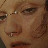 Punk Non Piercing Nose Clip Retro Unique Fashion Imitation Pearl Nose Ring Nose Nail Fashion Non-pierced Body Jewelry black