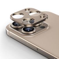 Aliuminio metalinė galinio fotoaparato objektyvo apsauga, skirta iPhone 16 Pro Max 16Plus 16Pro 16ProMax objektyvo dangtelis ekrano apsauga objektyvo žiedo plėvelė iphone 16 pro auksas