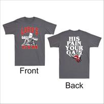 Vintage 90's Lords Jesus Christ God Gym Vintage Front And Back Men's T-Shirt Short Sleeve Shirt Unisex Men Women Summer XL gray