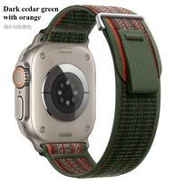 Trail Loop Strap For Apple Watch Series 10 46mm 42mm Sports Nylon Wristband iWatch Ultra 2 49mm 9 8 7 6 5 4 SE 45mm 41mm 44mm 40mm Band S10-42mm 38/40/41mm žalia