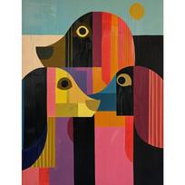 Abstrakti Retro Įkvėpimas Picasso Spalvoti Gyvūnų Meniniai Plakatai Drobės Spaudiniai Sieniniai Tapymai Svetainė Miegamasis Namų Dekoras 70cm×120cm NoFrame