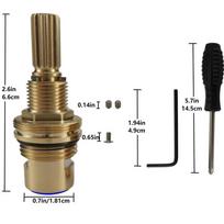 Brass Faucet Valve Cores Kit 1-001&1-002 Valve Faucet Cartridge Set For Hot/Cold Widespread Cartridges Cartridge Set China Mainland brown