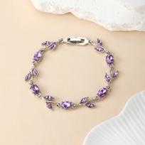 Resoul Gold Plated Crystal Tulip Bracelet Tulipe Flower Rhinestone Charm Bracelet Fashion Jewelry Summer Bracelet beige