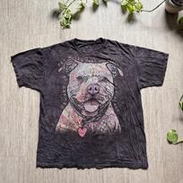 The Mountain Pitbull Love Tee Shirt XL Gray Stone Wash BIG HEART DOG CUTE Unisex T-Shirt XXXL gray